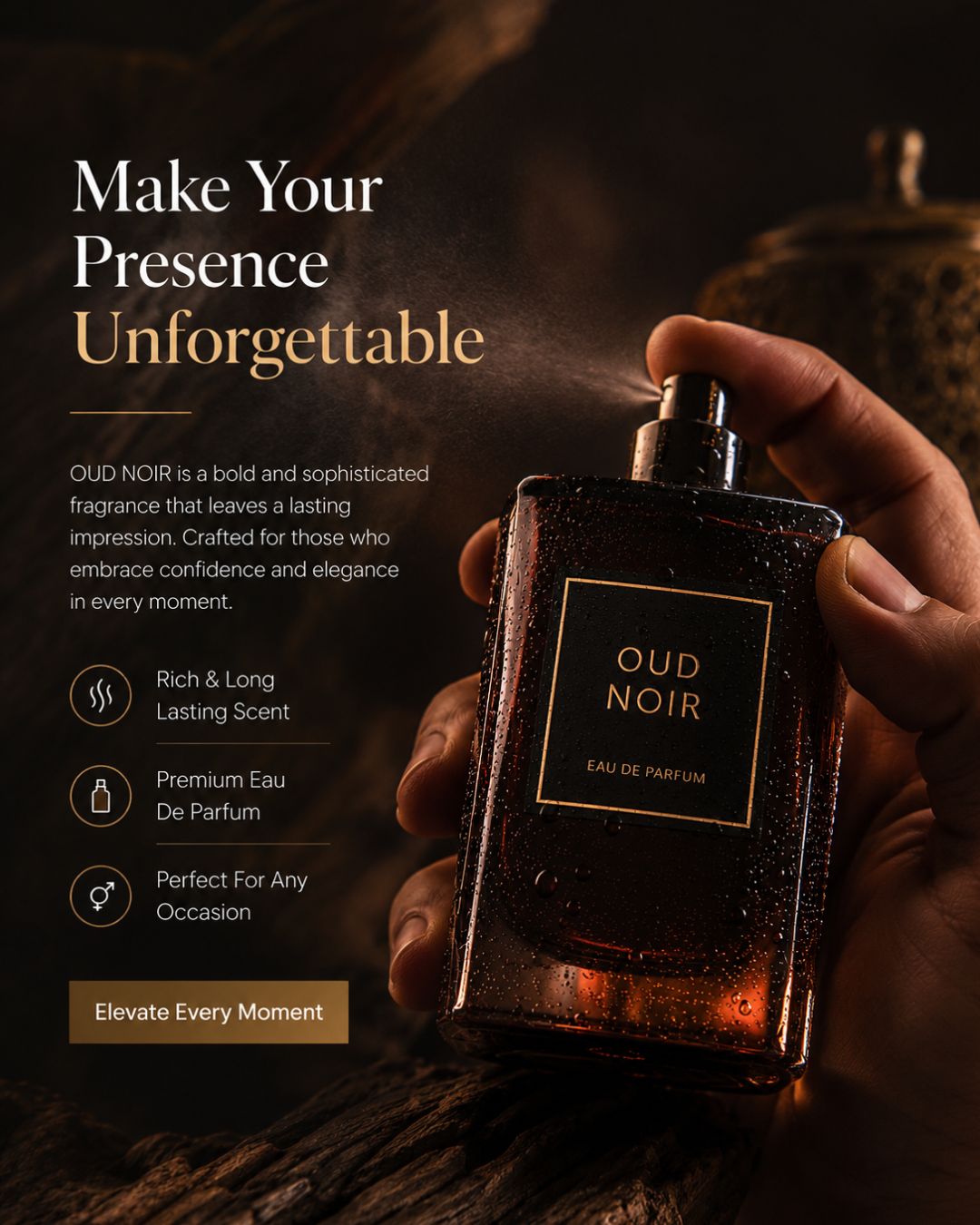 Oud Noir Social Media Post Design